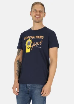 Sale Koppartrans Gasoline Tee Navy Melange