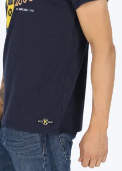 Sale Koppartrans Gasoline Tee Navy Melange