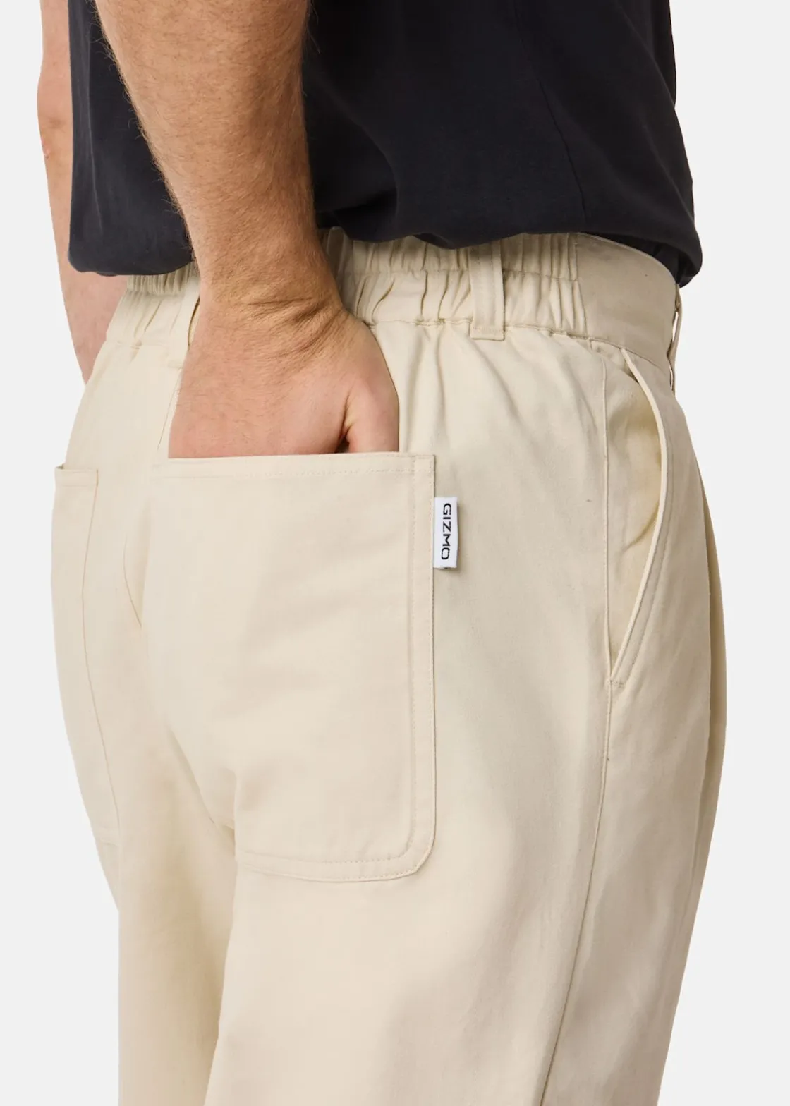 Hot Gizmo Baggy Chinos Ecru