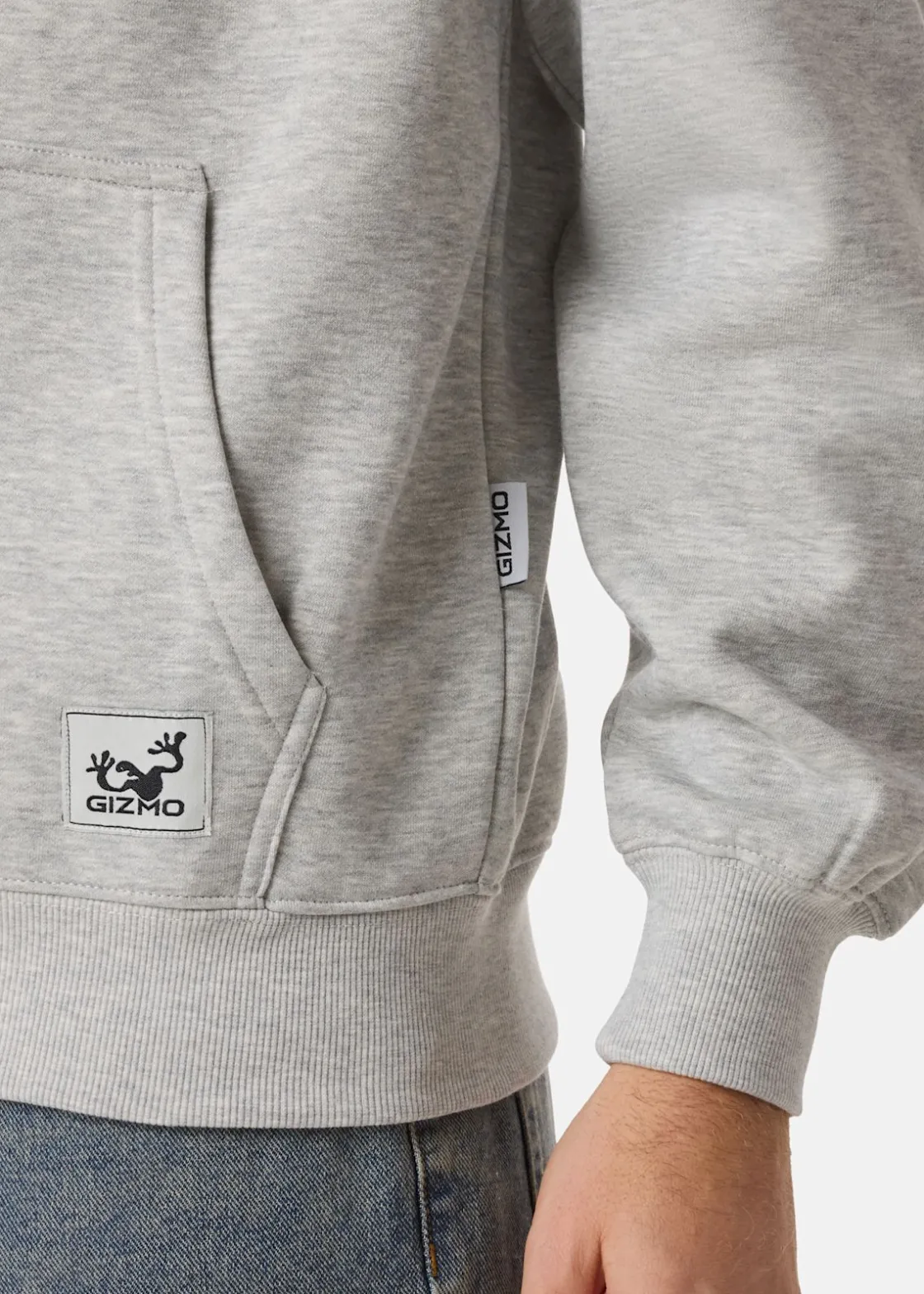 New Gizmo Zip Hoodie Grey Mel