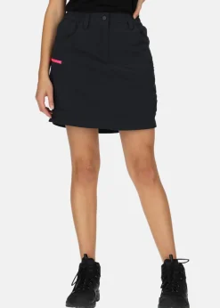 Outlet Swedemount Glittertind Skirt W Charcoal/Fuchsia