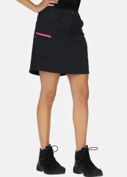 Outlet Swedemount Glittertind Skirt W Charcoal/Fuchsia