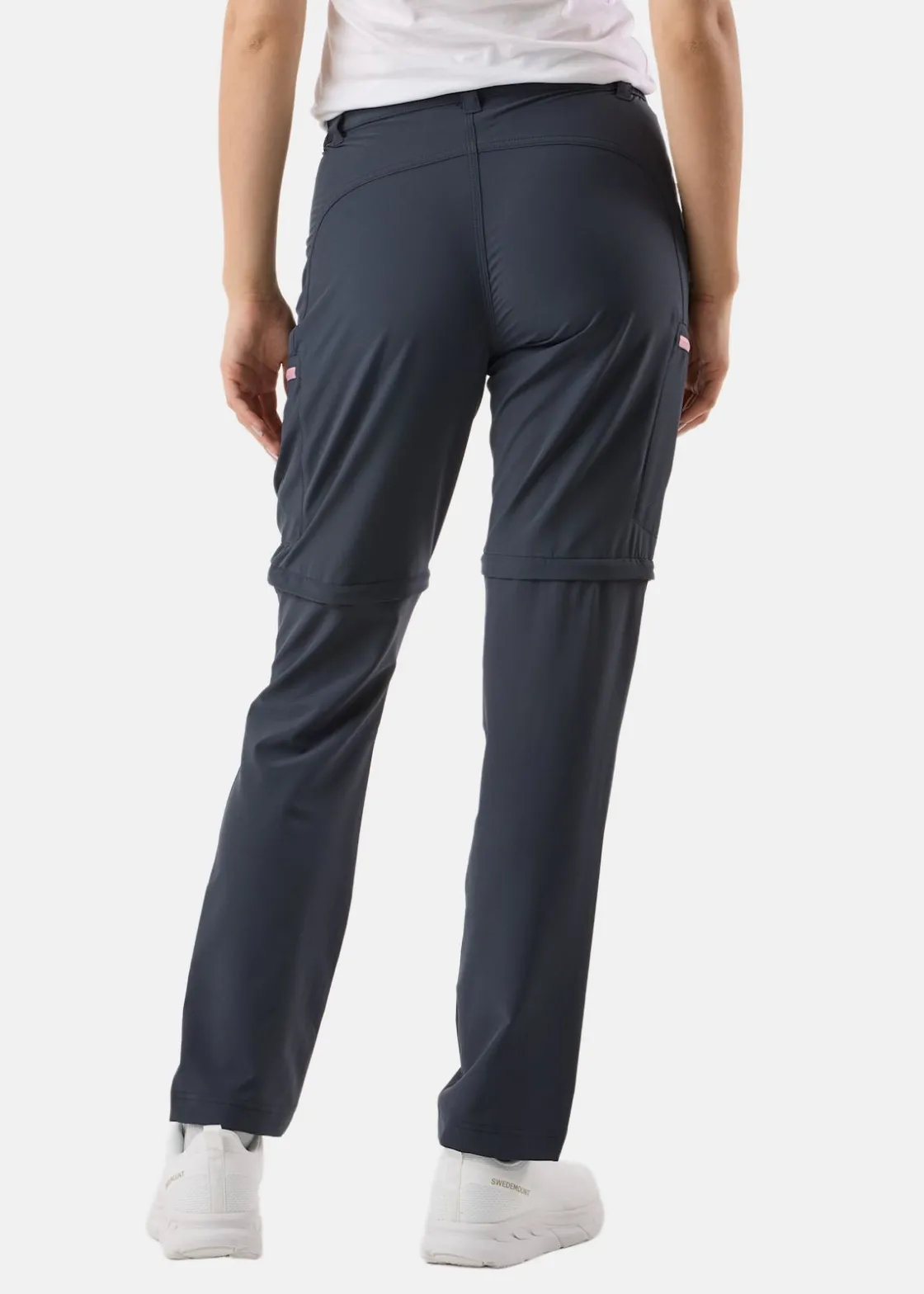 Best Swedemount Glittertind Zip-Off Pants W Charcoal/Dusty Rose