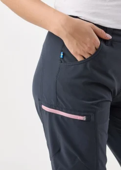 Best Swedemount Glittertind Zip-Off Pants W Charcoal/Dusty Rose