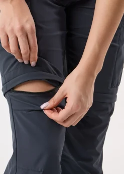 Best Swedemount Glittertind Zip-Off Pants W Charcoal/Dusty Rose