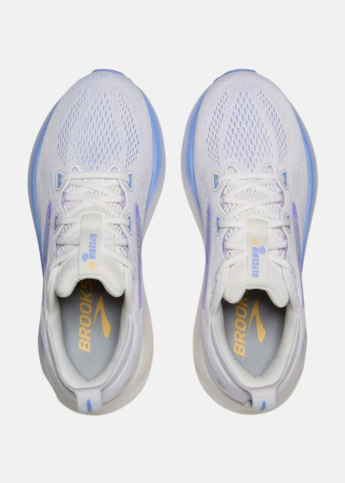 Brooks Glycerin 22 White/Blue Heron/Apricot