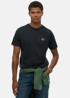 New Superdry GREAT OUTDOORS EMB RELAXED TEE Eclipse Navy