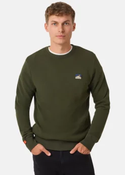 Superdry GREAT OUTDOORS EMB RLXD SWEAT Surplus Goods Olive Green
