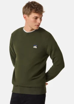 Superdry GREAT OUTDOORS EMB RLXD SWEAT Surplus Goods Olive Green