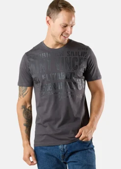 Discount Saint Vincent Grenada Tee Charcoal