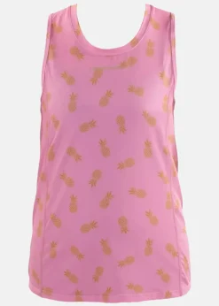 Discount Swedemount Gym Singlet JR Pink Golden Pineapple