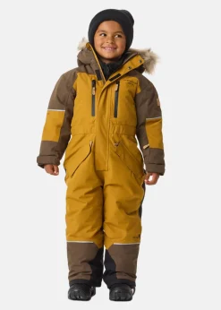 Sale Swedemount Hafjell Winter Overall JR Golden Yellow/Walnut Brown