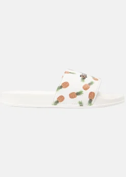 Clearance Blount & Pool Hawaii Slippers JR White Pineapple