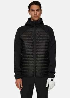 New J.lindeberg Hayden Quilt Hybrid Hood Black