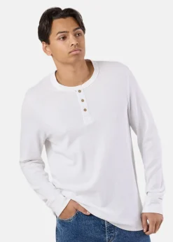 Sale Denim Factory Henley Shirt White