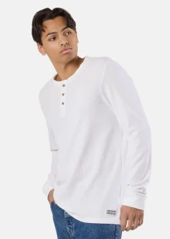 Sale Denim Factory Henley Shirt White