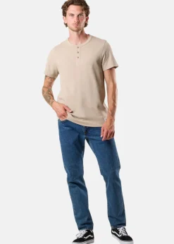Clearance Denim Factory Henley Tee Khaki