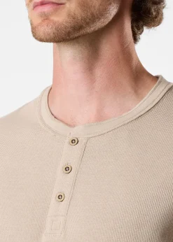 Clearance Denim Factory Henley Tee Khaki