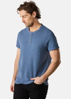 Outlet Denim Factory Henley Tee Denim Blue
