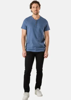 Outlet Denim Factory Henley Tee Denim Blue