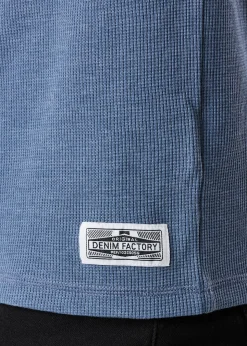 Outlet Denim Factory Henley Tee Denim Blue