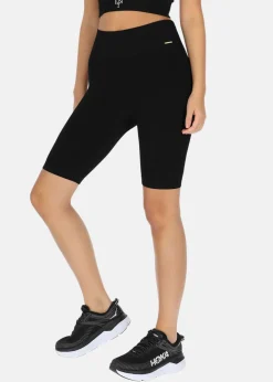 Discount Ellen New York High Waist Rib Seamless Short Tights Black