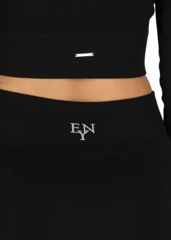 Hot Ellen New York High Waist Rib Seamless Tights Black