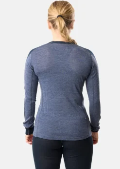 Clearance Swedemount Himalaya Merino Wool Crewneck W Navy Melange/Dk Navy