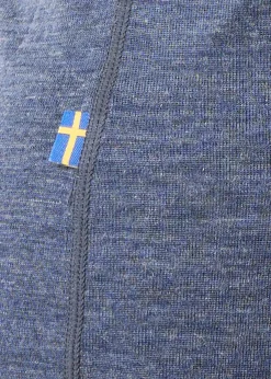 Clearance Swedemount Himalaya Merino Wool Crewneck W Navy Melange/Dk Navy