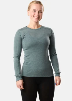 Clearance Swedemount Himalaya Merino Wool Crewneck W Seaweed Melange