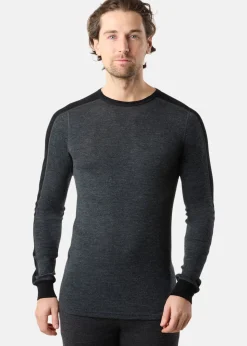 Hot Swedemount Himalaya Merino Wool Crewneck Charcoal Melange/Black