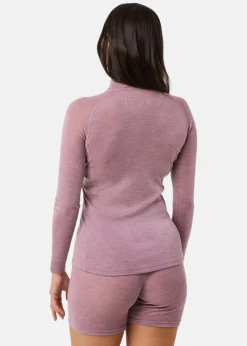 Best Swedemount Himalaya Merino Wool Halfzip W Dusty Rose Melange