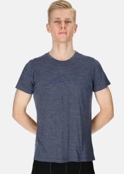 Clearance Swedemount Himalaya Merino Wool Tee Navy Melange