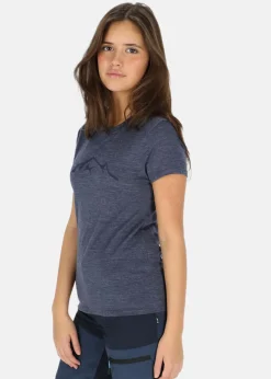 Sale Swedemount Himalaya Merino Wool Tee W Navy Melange