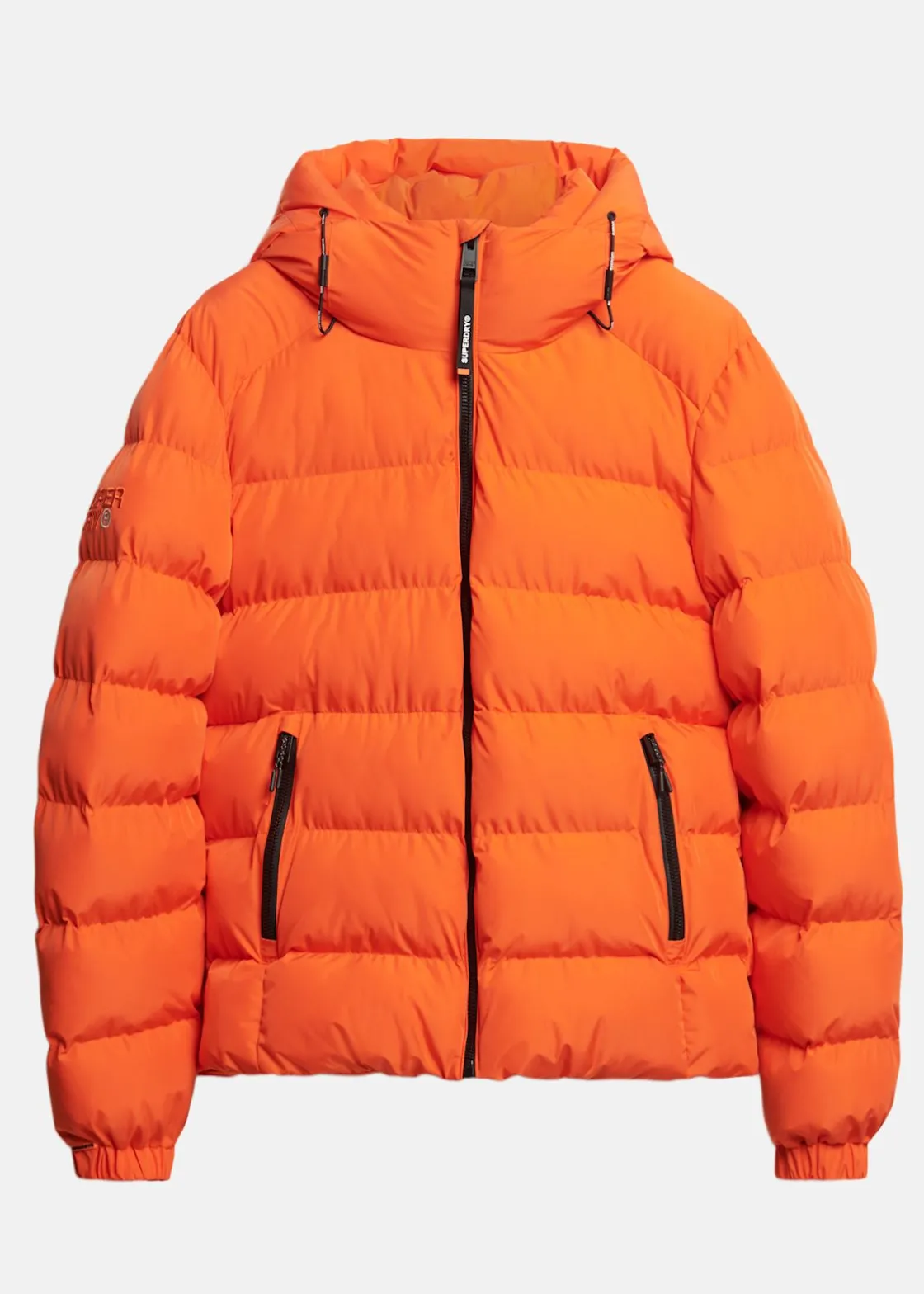 Sale Superdry HOODED SPORTS PUFFER JACKET Flame Orange