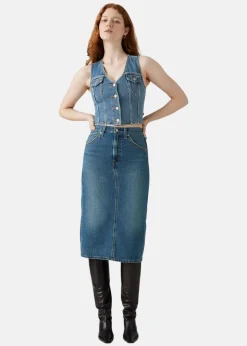 Outlet LEVI'S® HR BACK SLIT SKIRT RIVETING CL REVIEW TIM