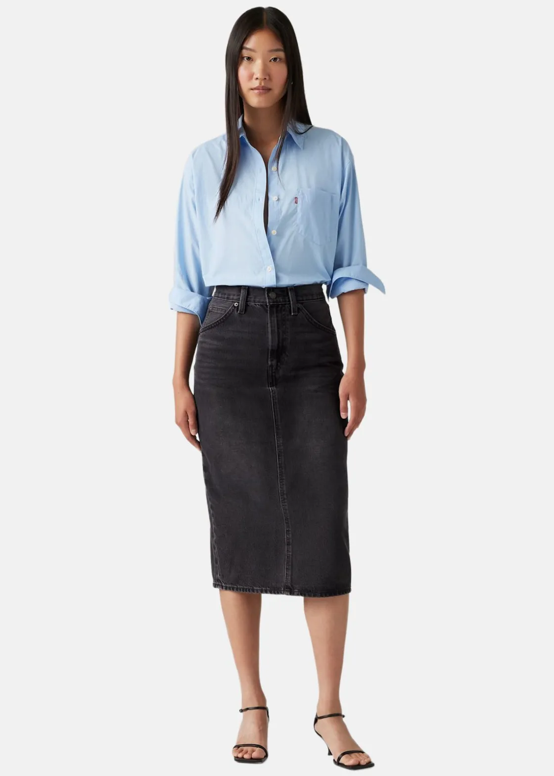 Discount LEVI'S® HR BACK SLIT SKIRT RIVETING CL WANDERING