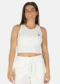 Clearance Blount & Pool Ibiza Terry Crop Singlet W Off White