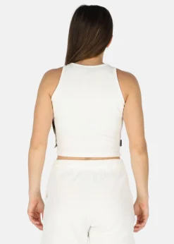 Clearance Blount & Pool Ibiza Terry Crop Singlet W Off White