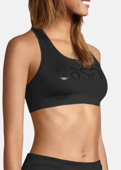 Clearance Casall Iconic wool sports bra Black Logo