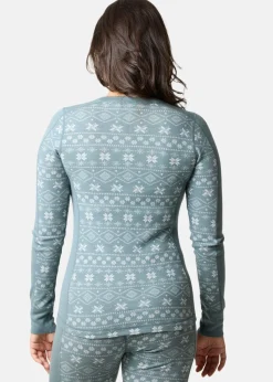 New Swedemount Idre Wool LS Top W Seaweed Green