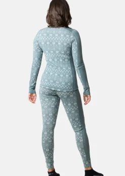 New Swedemount Idre Wool LS Top W Seaweed Green