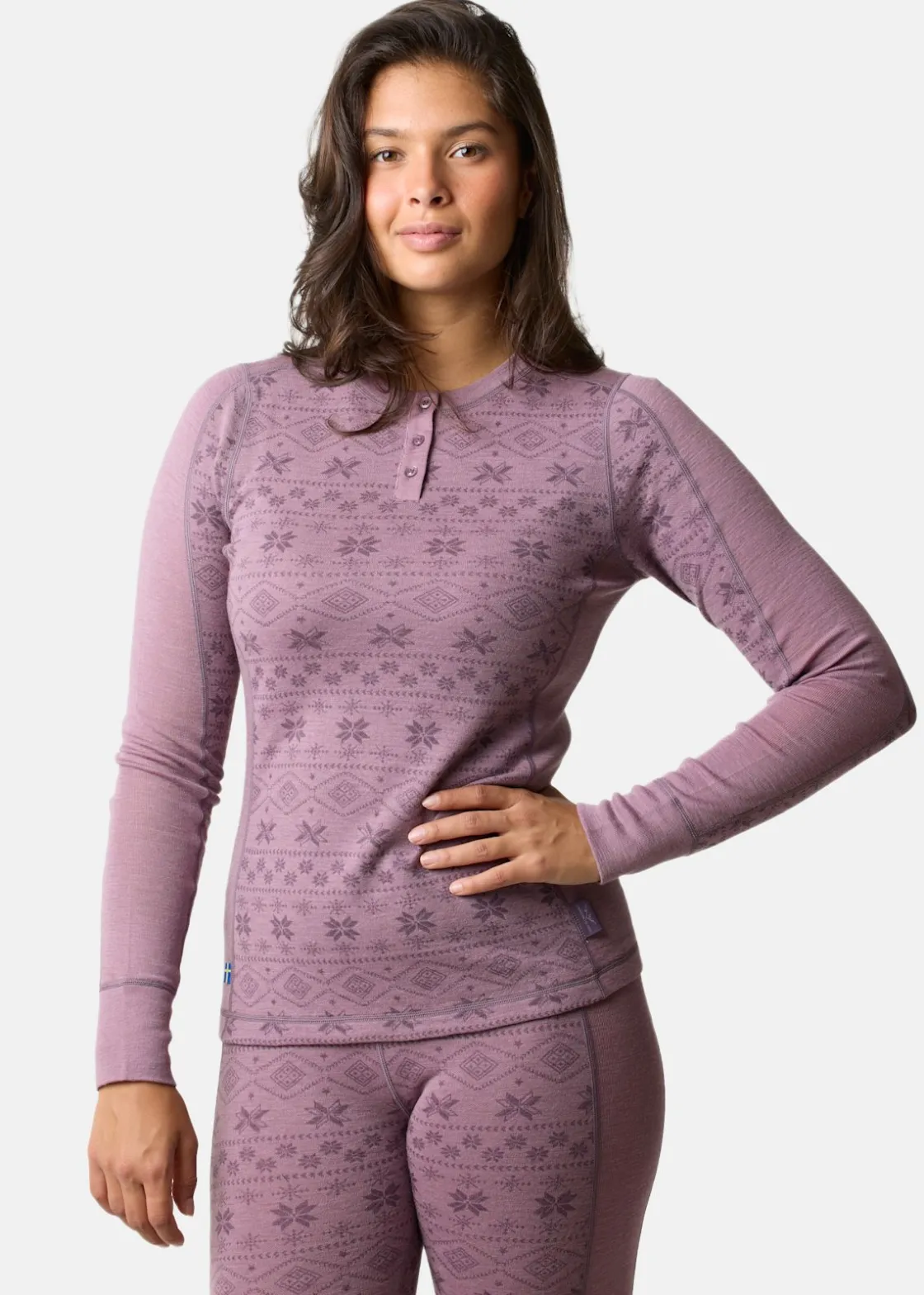 Swedemount Idre Wool LS Top W Pale Mauve