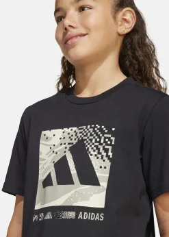 Adidas J CAMO LOGO TEE BLACK