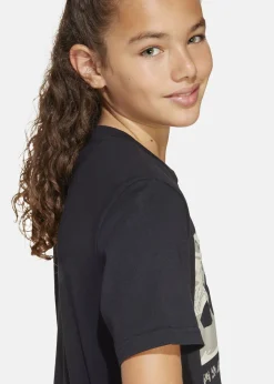 Adidas J CAMO LOGO TEE BLACK