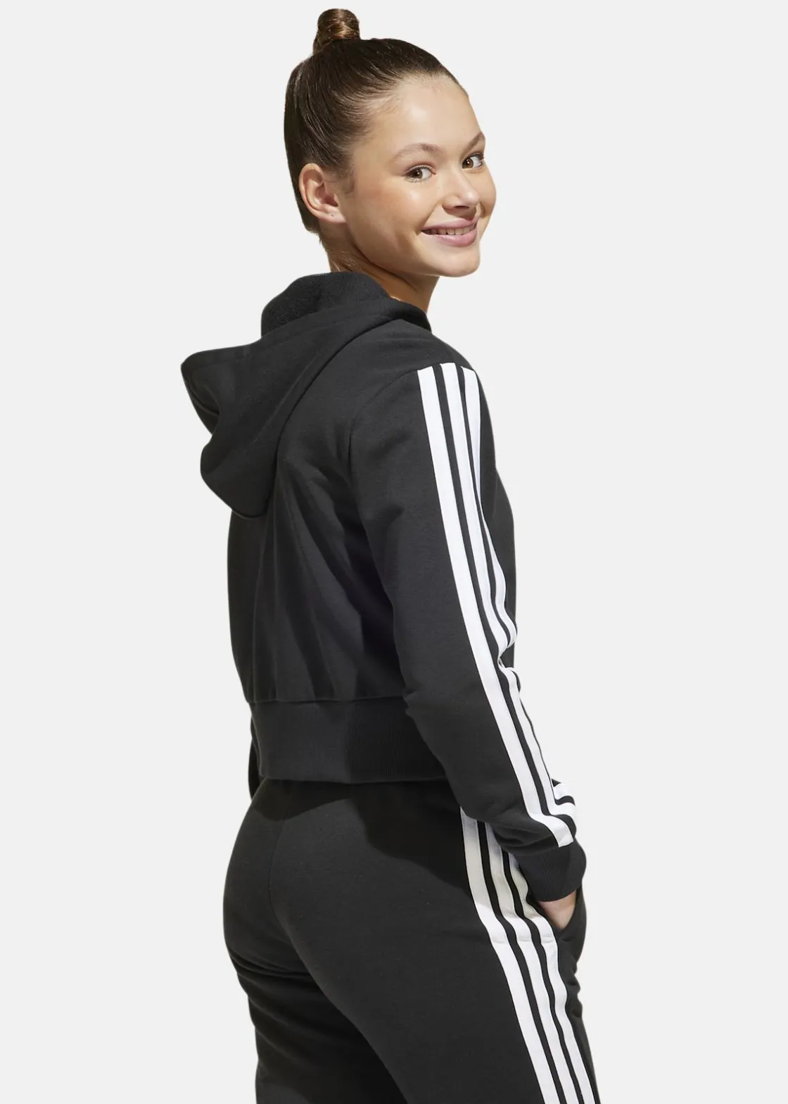 Sale Adidas JG 3S FT FZ CRO BLACK/WHITE