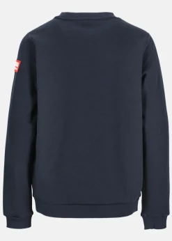 Huski Wear Jr Logo Crew 2 Navy Blue