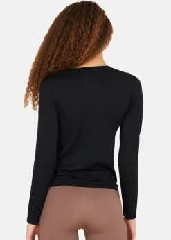 Sale Athlecia Julee W Loose Fit L/S Seamless Black