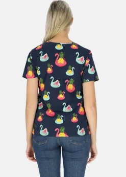Best Blount & Pool Jungle Tee W Navy Flamingo Pineapple