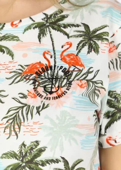 Discount Blount & Pool Jungle Tee W Palm Flamingo Flower